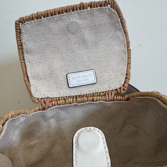 Kate Spade Wicker Tiny Elephant Crossbody Novelty Bag Collectible Preppy - Picture 12 of 16